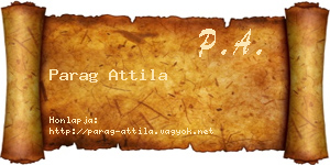 Parag Attila névjegykártya